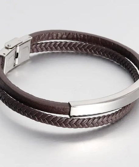 Bracelet cuir homme "SNAP"