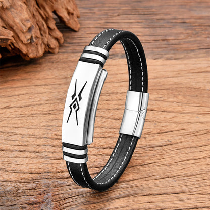 Bracelet cuir homme "STORM"