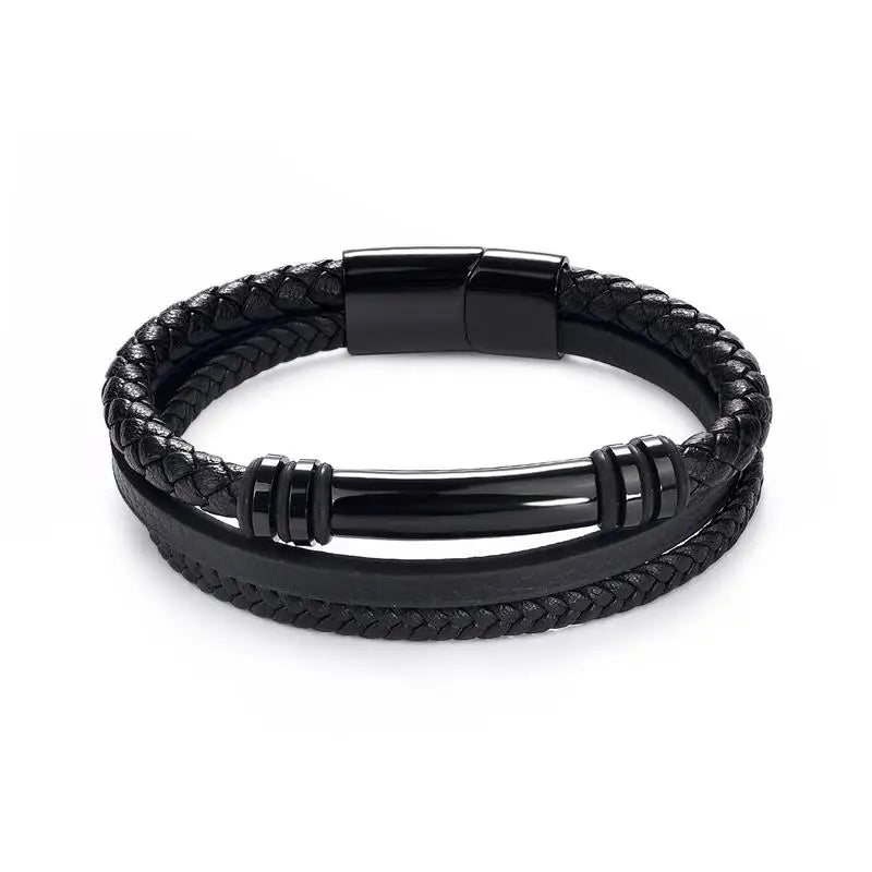 Bracelet cuir homme "MAGNET"