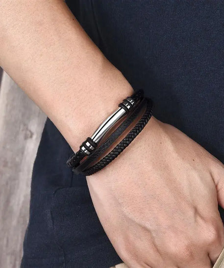 Bracelet cuir homme "MAGNET"
