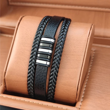 Bracelet cuir Homme "CHARM DESIGN"