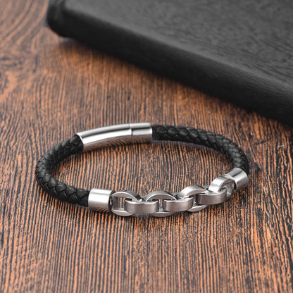 Bracelet cuir homme "JAIL STEEL"