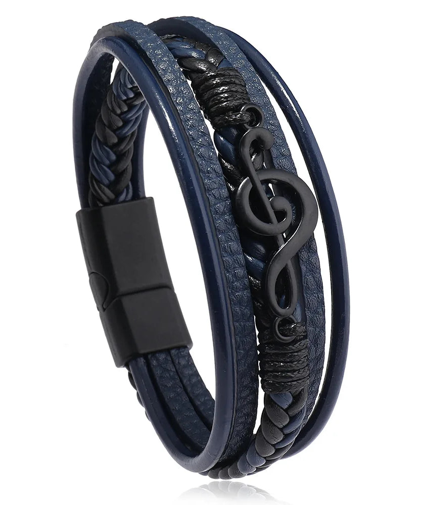 Bracelet cuir homme "MELOMAN"