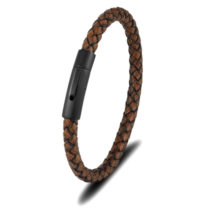 Bracelet cuir homme "SIMPLE WHEEL"