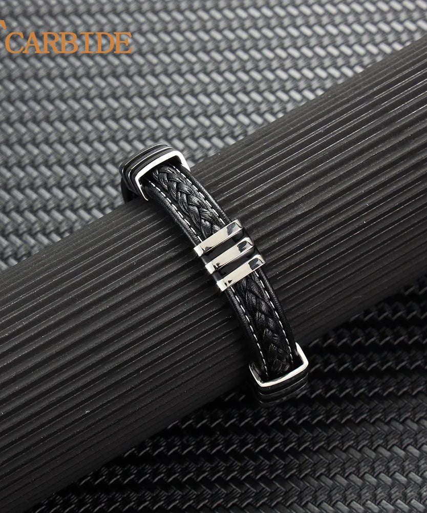 Bracelet cuir homme "MAGNETIC"