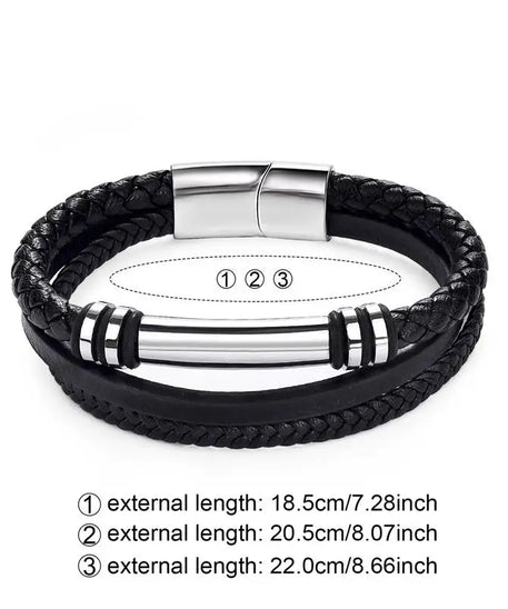 Bracelet cuir homme "MAGNET"