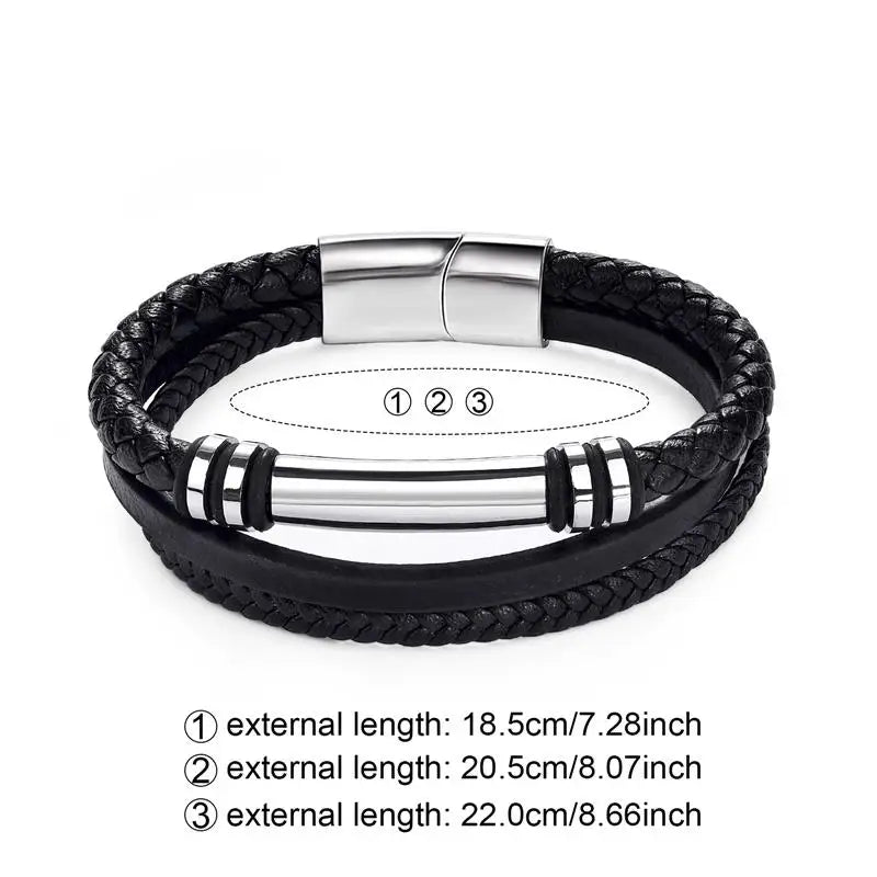 Bracelet cuir homme "MAGNET"