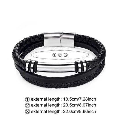 Bracelet cuir homme "MAGNET"