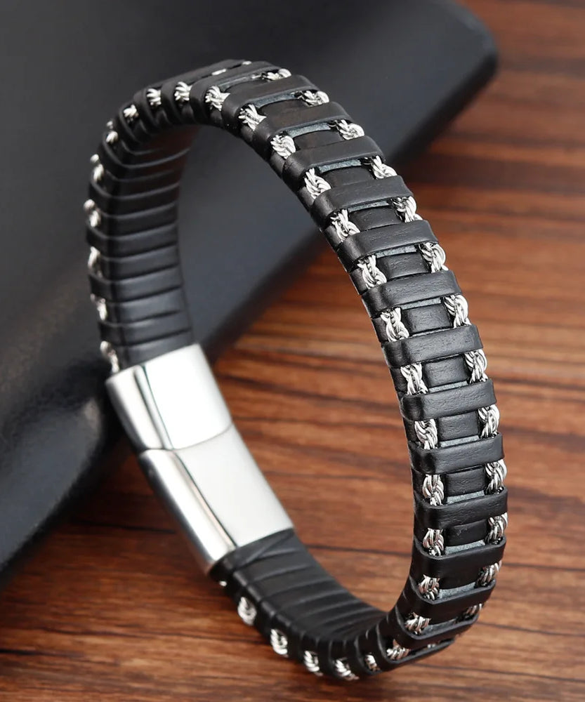 Bracelet cuir homme "JAIL STEEL"
