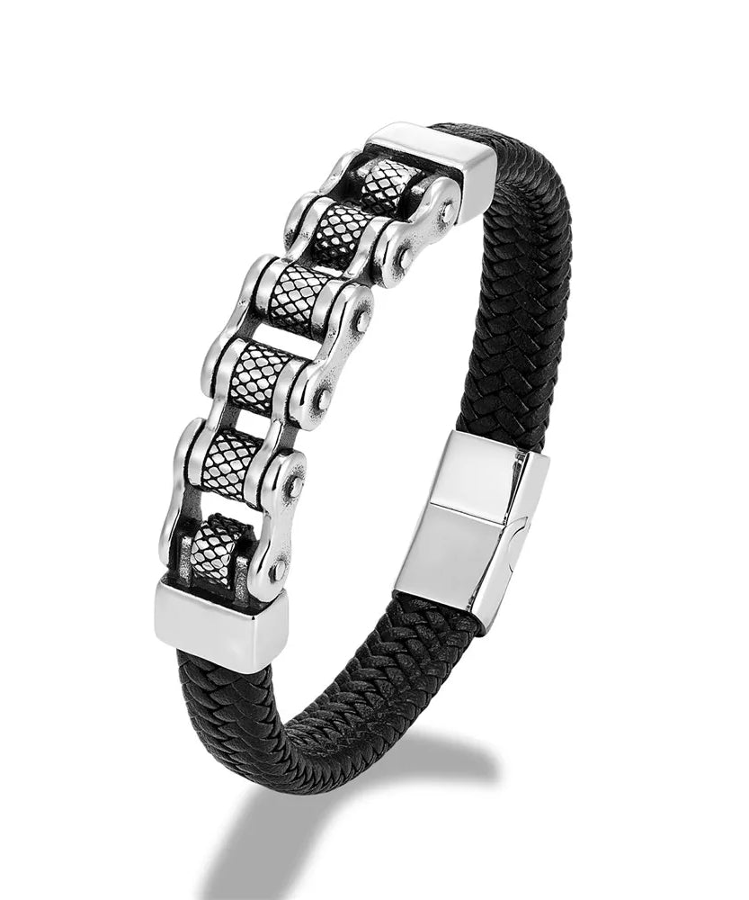 Bracelet cuir homme "MAILLON"