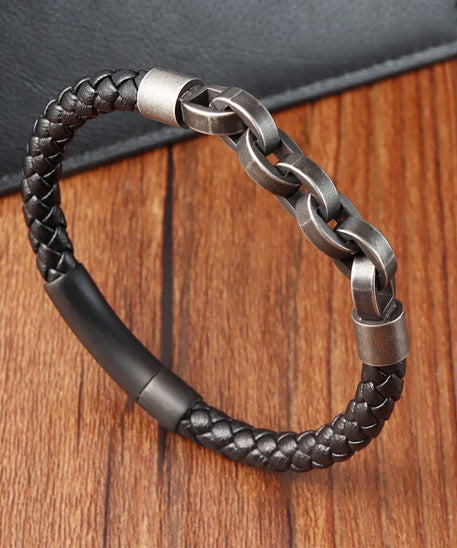 Bracelet cuir homme "JAIL STEEL"