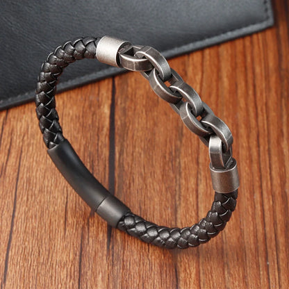 Bracelet cuir homme "JAIL STEEL"