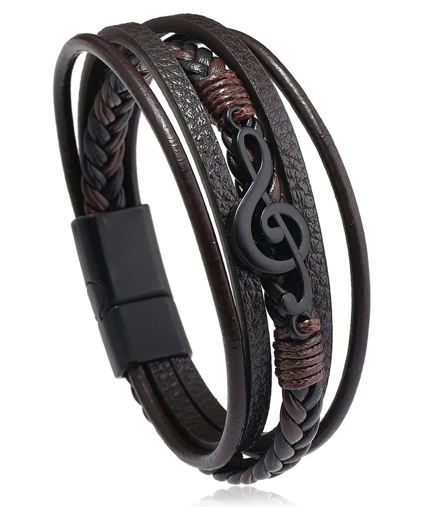 Bracelet cuir homme "MELOMAN"