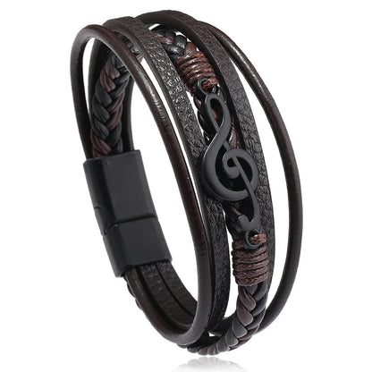 Bracelet cuir homme "MELOMAN"