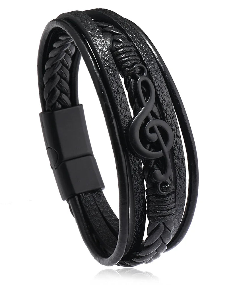 Bracelet cuir homme "MELOMAN"