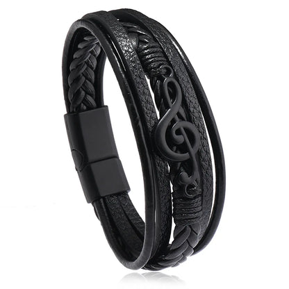 Bracelet cuir homme "MELOMAN"
