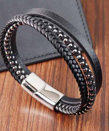 Bracelet cuir homme "JAIL STEEL"