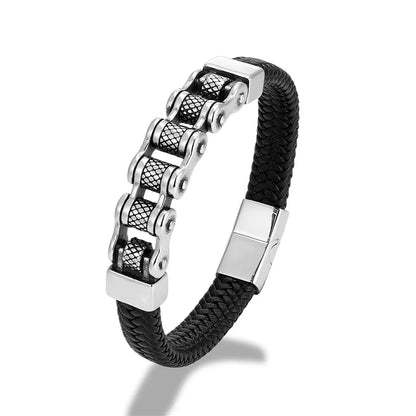 Bracelet cuir homme "MAILLON"