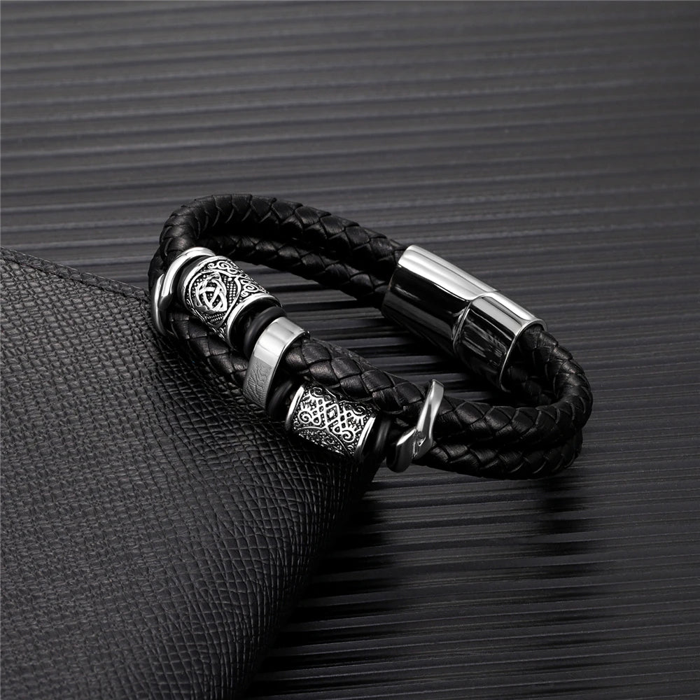 Bracelet cuir Homme "VALHALLA"