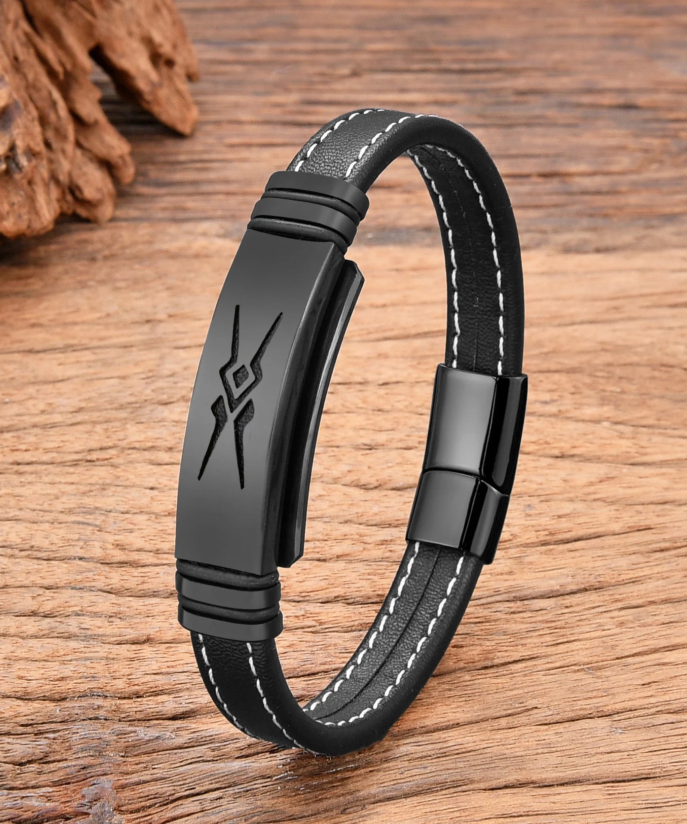 Bracelet cuir homme "STORM"