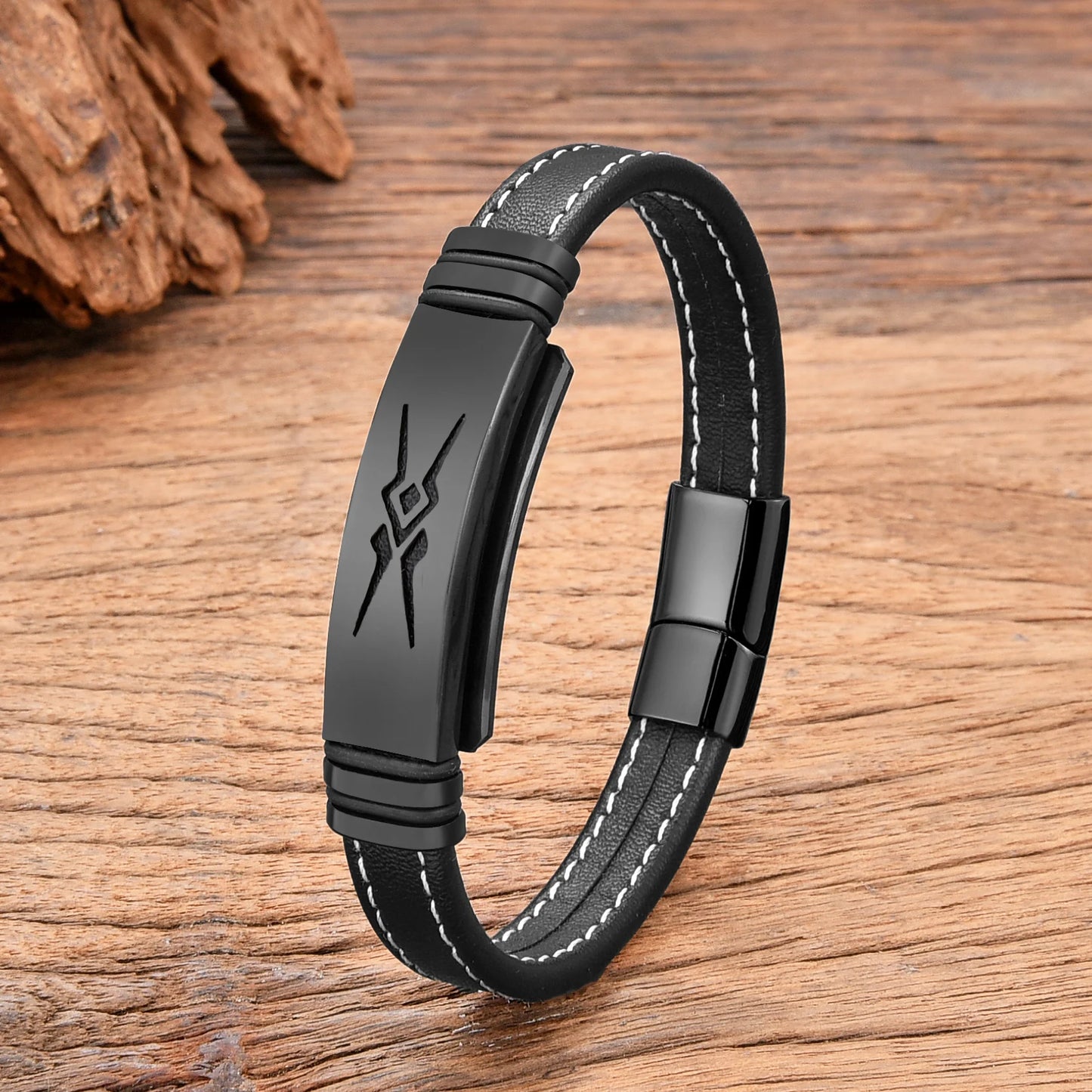 Bracelet cuir homme "STORM"
