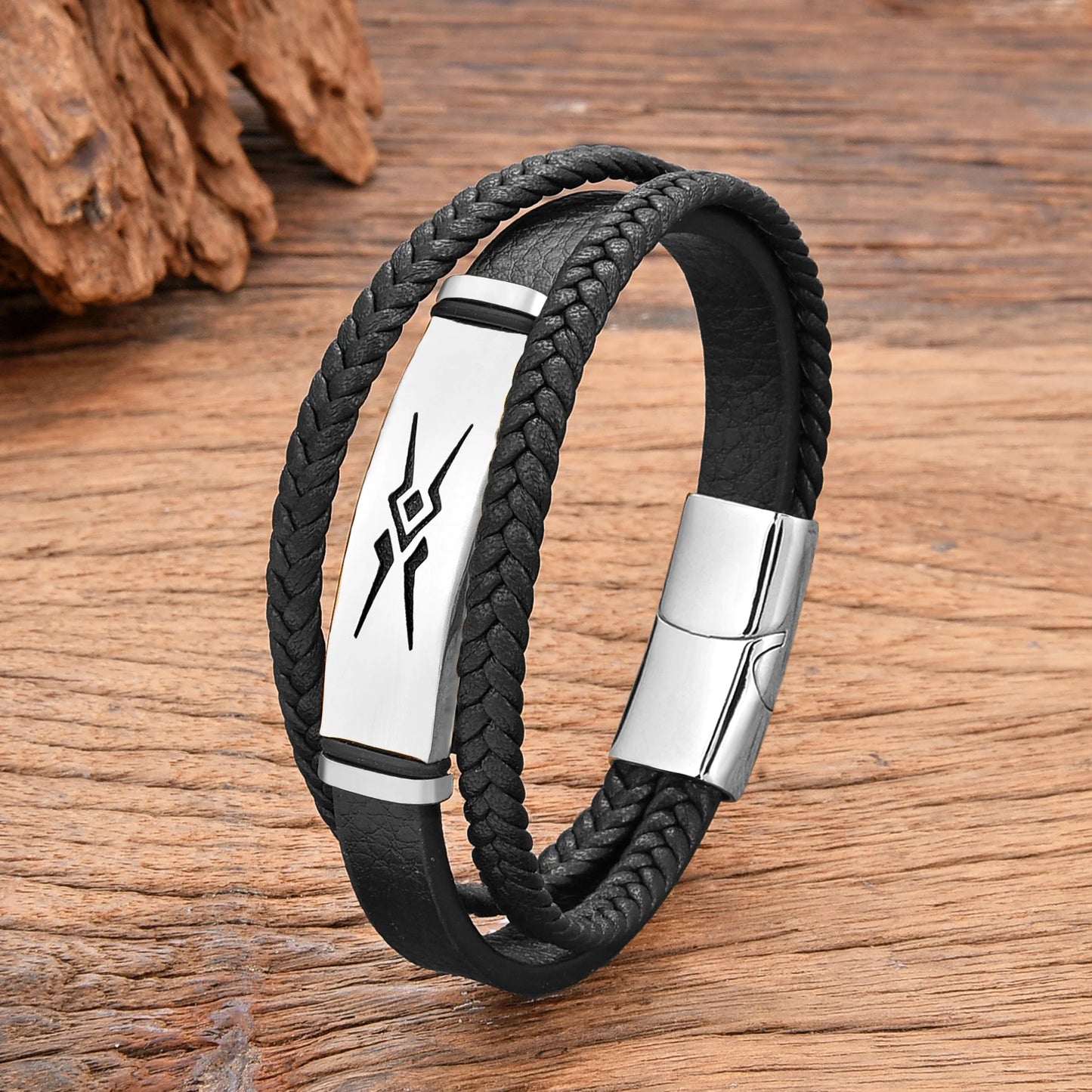 Bracelet cuir homme "STORM"