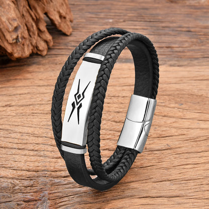 Bracelet cuir homme "STORM"