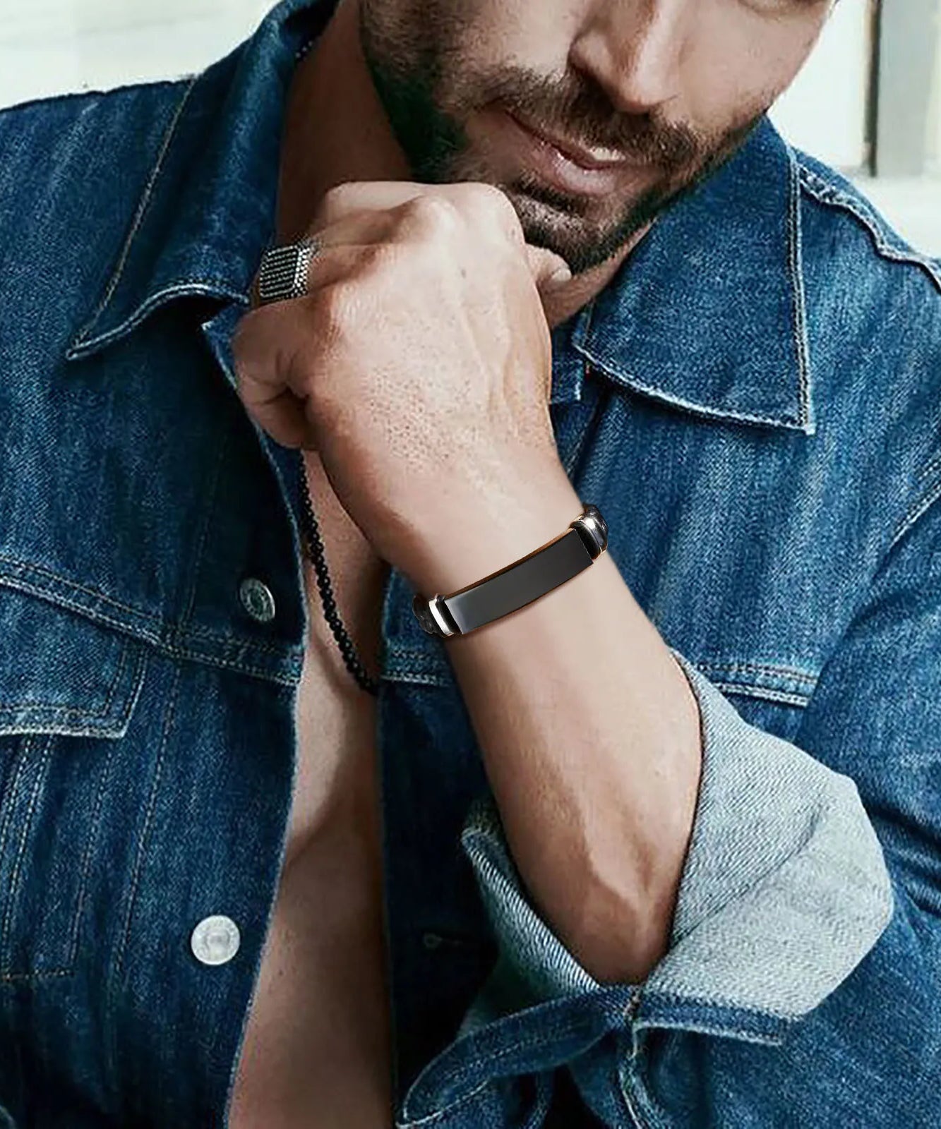 Bracelets cuir Homme "WRITE ME"