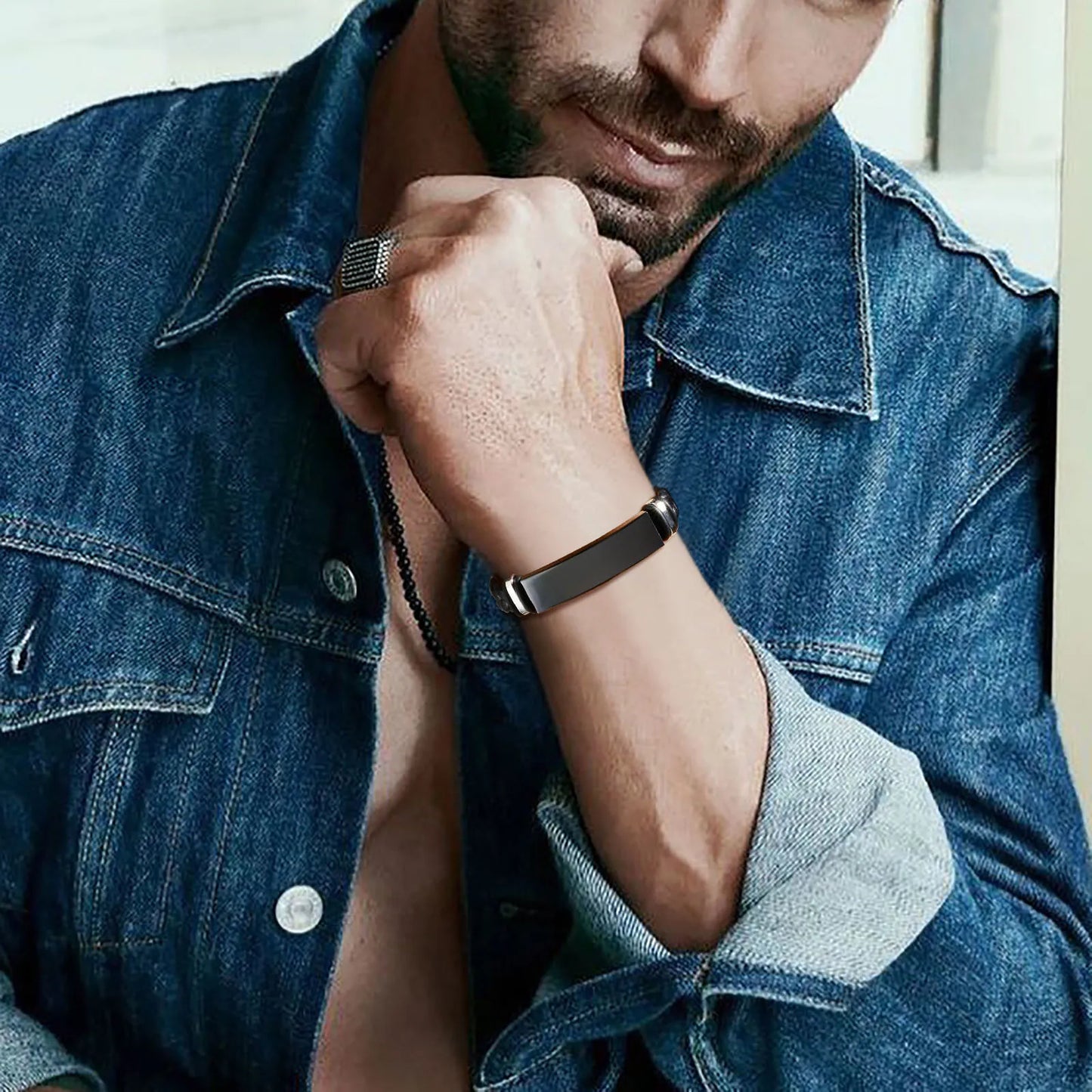 Bracelets cuir Homme "WRITE ME"