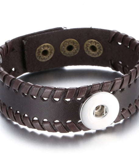 Bracelet cuir homme "Tribal King"