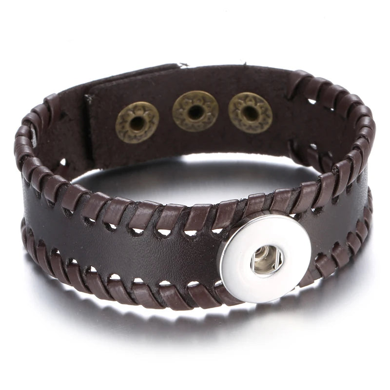 Bracelet cuir homme "Tribal King"