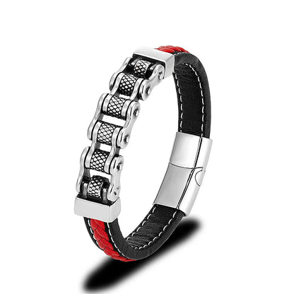 Bracelet cuir homme "MAILLON"