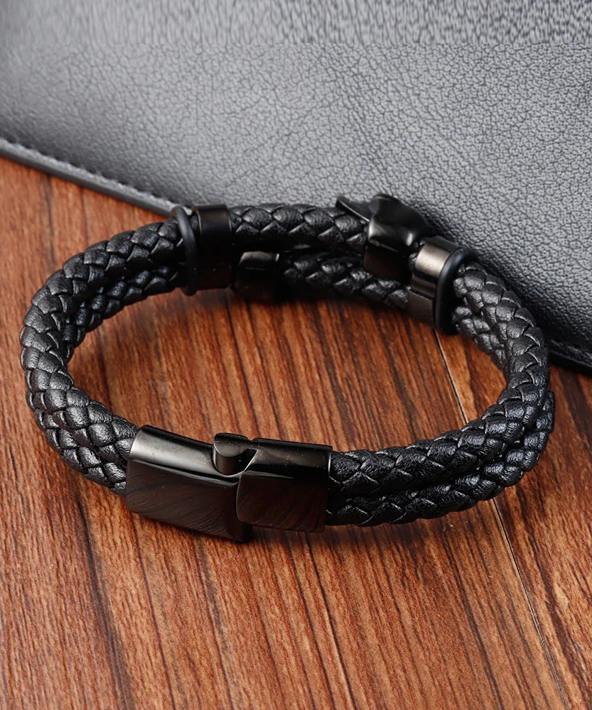 Bracelet CUIR HOMME "SKULLS"