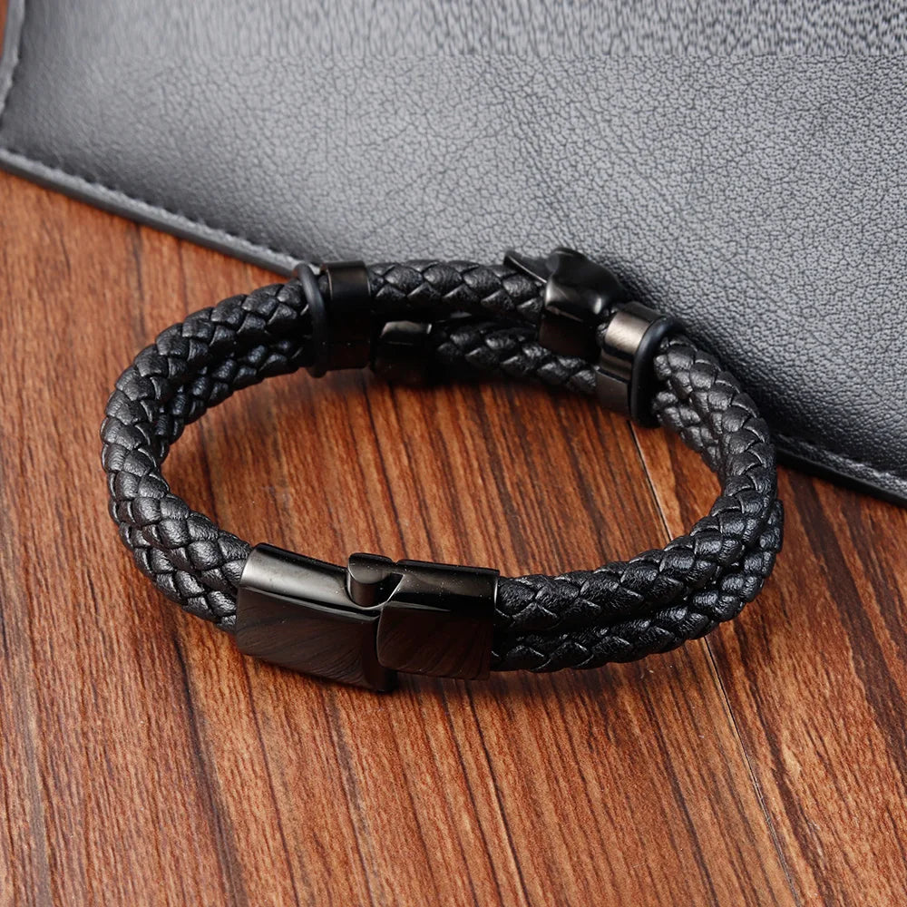 Bracelet CUIR HOMME "SKULLS"