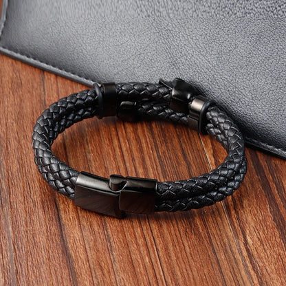Bracelet CUIR HOMME "SKULLS"
