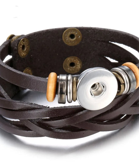 Bracelet cuir homme "Tribal King"