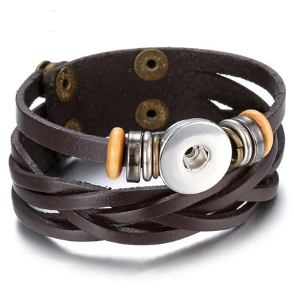 Bracelet cuir homme "Tribal King"