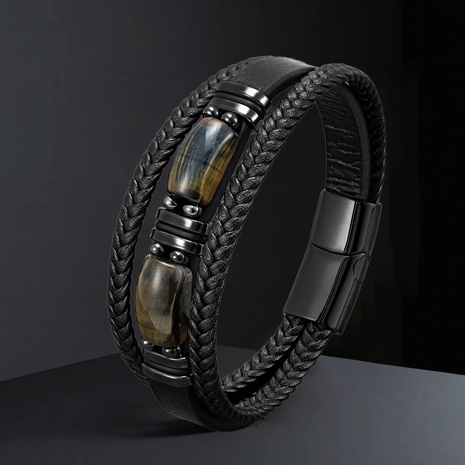 Bracelet cuir homme "STONENGE"