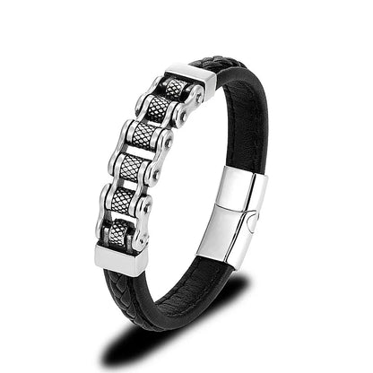 Bracelet cuir homme "MAILLON"