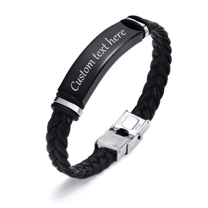 Bracelets cuir Homme "WRITE ME"