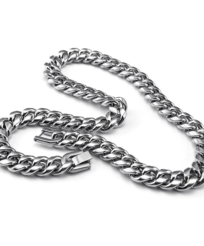 Chaine ARGENT Homme "CUBAIN"