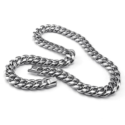Chaine ARGENT Homme "CUBAIN"
