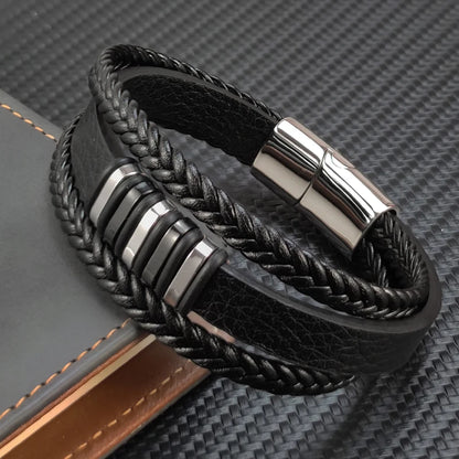 Bracelet cuir Homme "CHARM DESIGN"