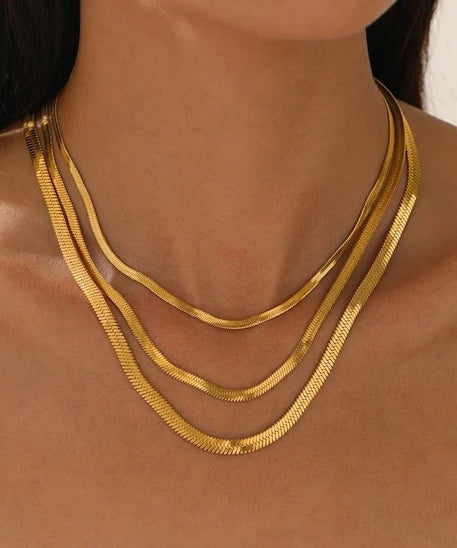 Collier ARGENT FEMME "GOLD SNAKE"
