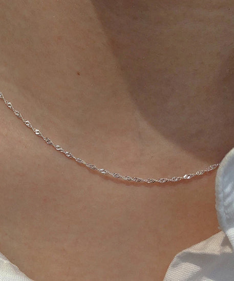 Collier Femme ARGENT "WATER WAVE"