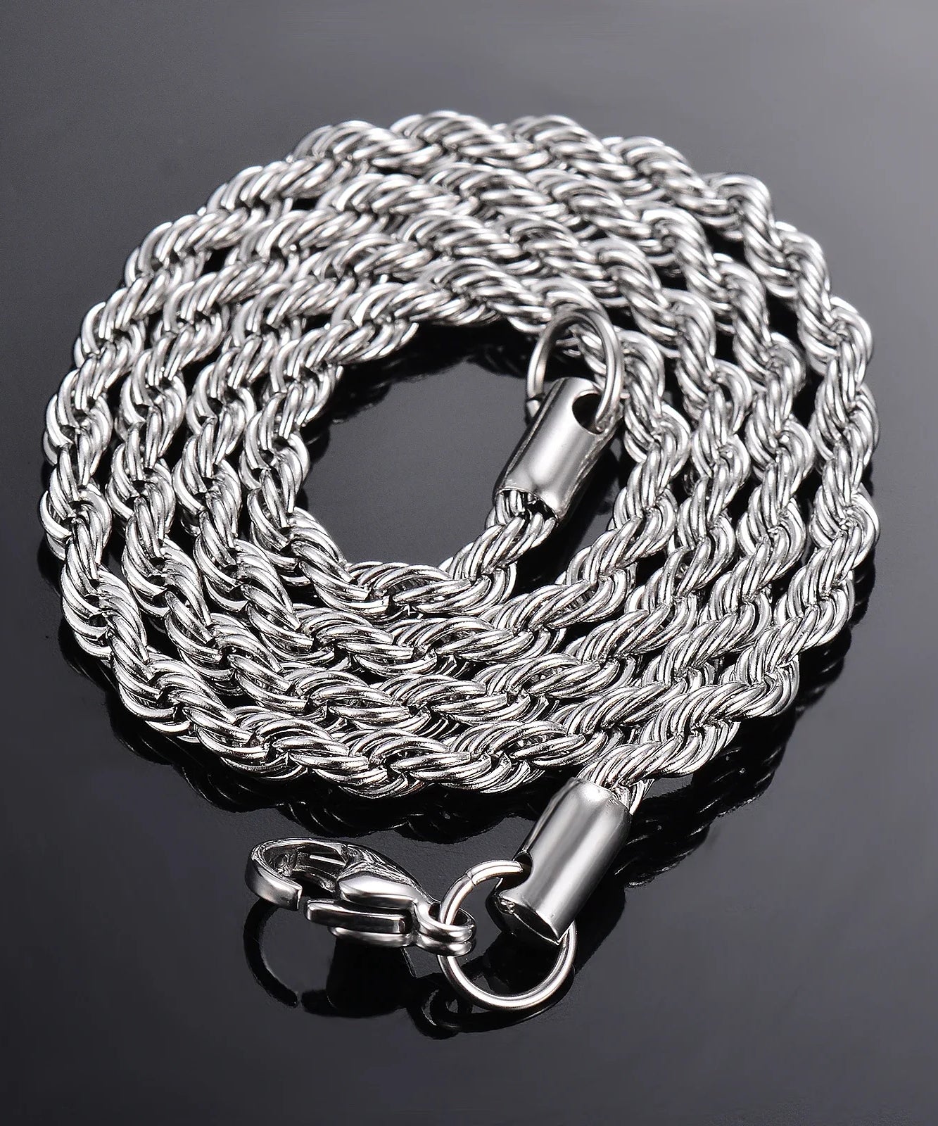 Chaine HOMME Argent maillons fins ou moyens