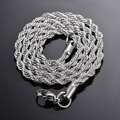 Chaine HOMME Argent maillons fins ou moyens