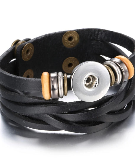Bracelet cuir homme "Tribal King"