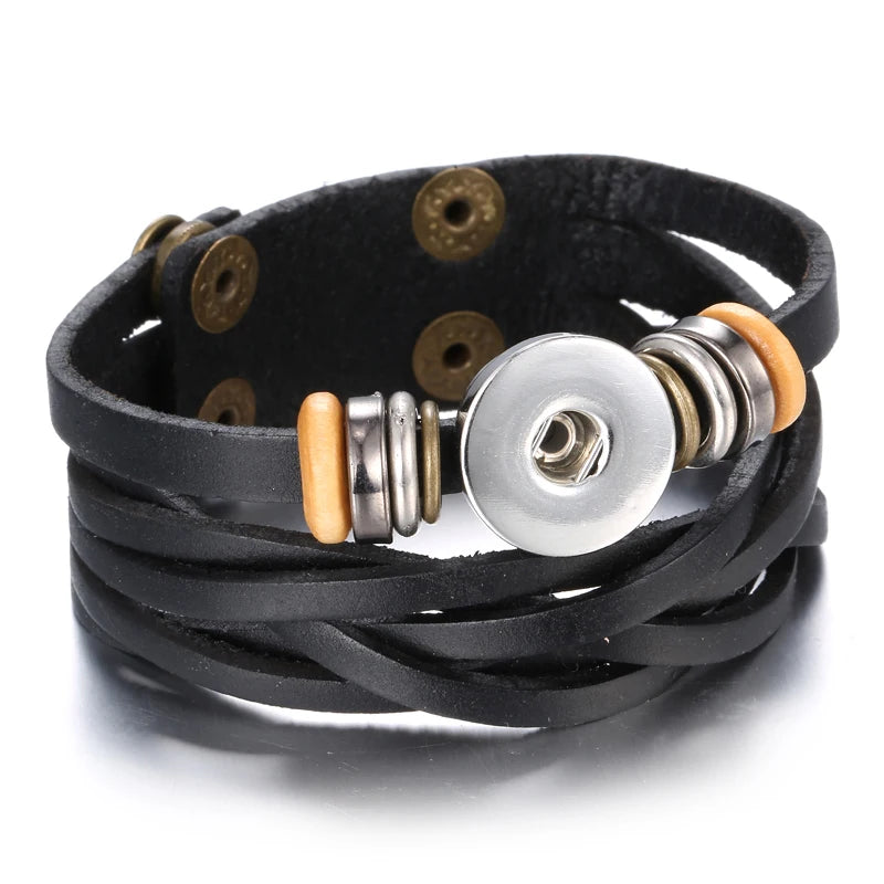 Bracelet cuir homme "Tribal King"