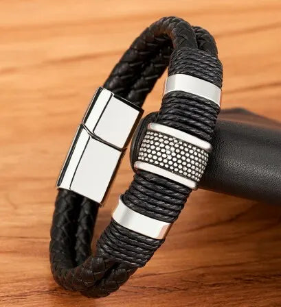Bracelet cuir homme "SNAKE SKIN"